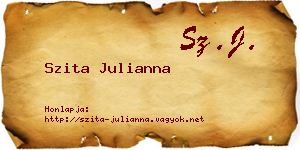 Szita Julianna névjegykártya